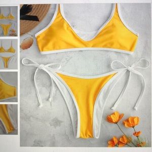 ZAFUL contrast string bikini set